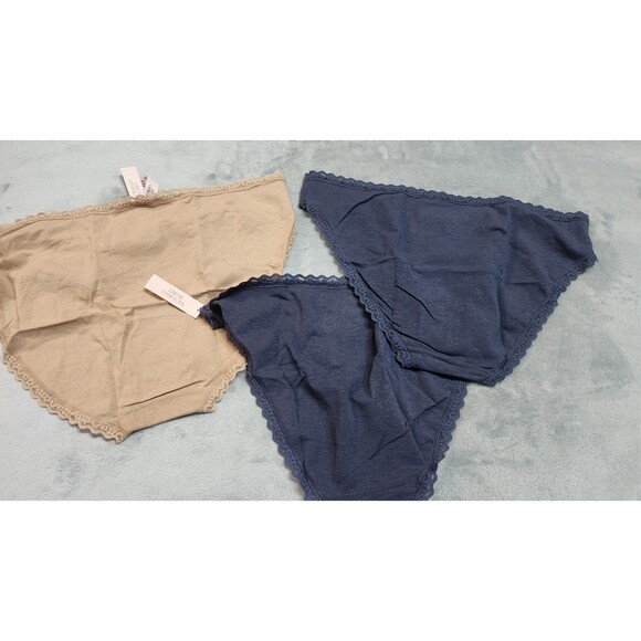 Victoria's Secret Large 3 Pack NWT Lace-Trim Cotton High Leg Brief Panty - Picture 2 of 6